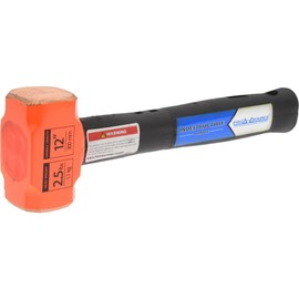 PRO SOURCE Non-Sparking Copper Head Sledge Hammer: 2.5 lb Head, 12" Overall Length