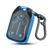 QBUC for GMC Key Fob Cover with Keychain,5 Button Soft