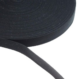 [Machida Saiten] Acrylic Twill Tape (0.8 inch (20 mm) Wide, 166.4 ft (50 m) Roll), Flat String, Handbag, Handicraft, Bag Handle, Acrylic Tape, 0.04 inch (1 mm) Thickness (34 Black)