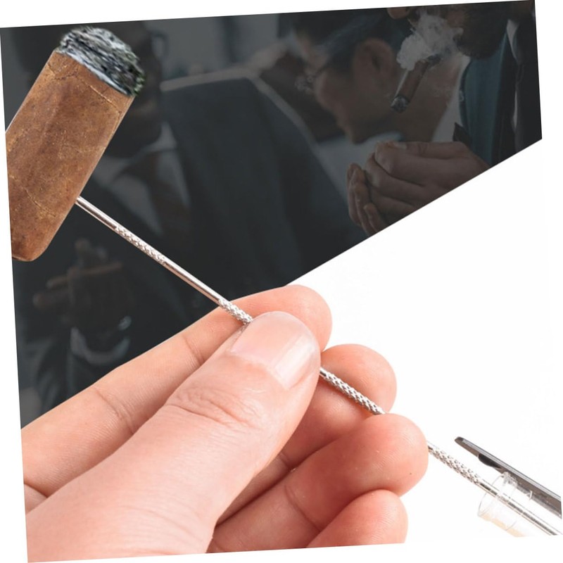 Healvian 5pcs Cigar Draw Tool Copper Cigar Punch for Improved