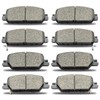 D2036 D2037 Ceramic Front Rear Brake Pads Sets Compatible With