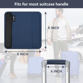 Cosmos 5 Pcs Luggage Handle Wraps Leather Grip Handle Cover Detachable Luggage Identifier Travel Bag Handle Cover Luggage Makers for Suitcase Travel Bag Trolley Case Travel Accessories