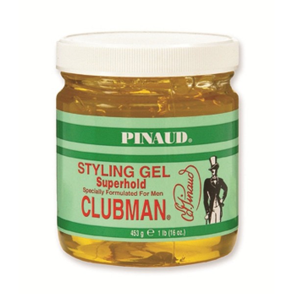 Clubman Pinaud Super Clear Superhold Styling Gel Specially Formulated for Men, 16-Ounces (Pack of 3)
