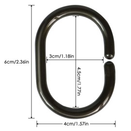 Qulable 24 pcs Shower Curtain Rings Plastic Shower Curtain Hooks C-Shaped Rings Hook Hanger Bath Drape Loop Clip Glide Bathroom Shower Window Rod (Bronze)