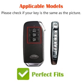 OFF WE GO Car Key Case Key Cover for Kia EV6 GT K5 K7 K8 Sportage GT-Line Sorento 4 MQ4 Sedona Carnaval MPV Key Cover Key Protection Case Key Cover Black Silver