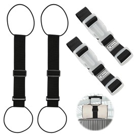 2 Pcs Elastic Fastening Belt for Luggage Attach & 2 Pcs Suitcase Handle Buckle Straps for Bags, Adjustable Luggage Straps for Suitcases, Portable Travel Suitcase Accessory