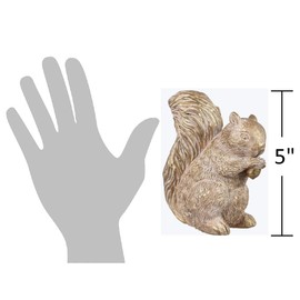 The Bridge Collection 5" Gold Brushed Tabletop Squirrel Figurine - Fall Animal Statue for Home Decor