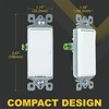 Faith 3-Way Decorator Paddle Wall Light Switch, 15A 120/277V, On/Off