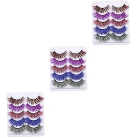 Healeved 15pairs Faux Eyelashes Fake Lashes for Dramatic Eye Looks Easy to Apply for Daily Party Smoky Makeup Comfortable and Reusable