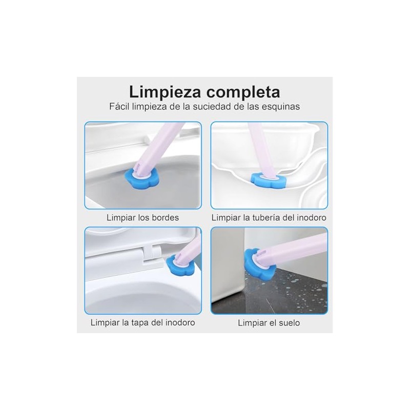 Juego de Cepillo de Inodoro Desechable 24pcs, con Limpiador y