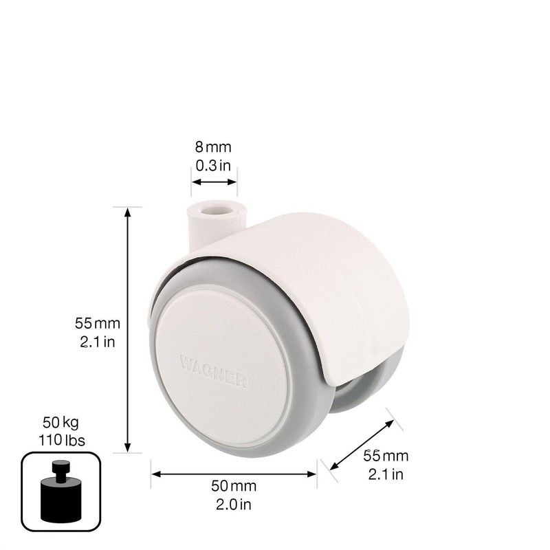 Wagner Design 01670501 Soft Furniture Castor Diameter 50 mm Height