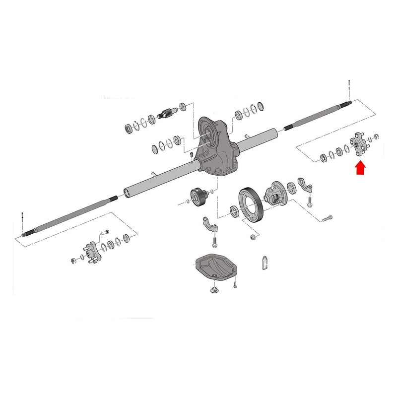 10L0L Golf Cart Rear Axle Hub Assembly for EZGO RXV