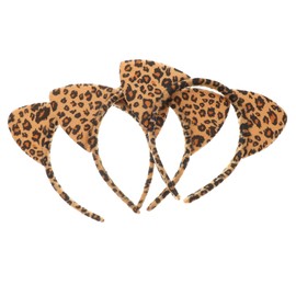 VICASKY 3pcs Leopard Print Headbands for Women Durable Animal Hair Hoops Stylish Hair Accessories for Daily Use and Special Occasions