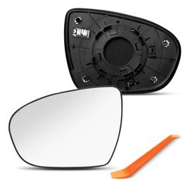 SNEMEEY Driver side mirror replacement for Kia Optima 2011 2012 2013 2014 2015, Left Side Rear View Mirror Glass, Chrome, Power Heated with Backing Plate