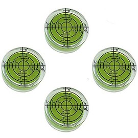 UMEI 32mm Circular Bubble Spirit Level by GFNT for Tripod, Phonograph, Turntable Etc (4-Pack Green)