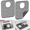 TOOVEM 2PCS Non-Slip Heat Resistant Silicone Sink Protector Mat, Side