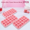 Flower Candy Floral Silicone Molds 3PCS, Xirdkur Daisy Flower Chocolate
