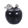 Lovionus89 Natural Black Obsidian Apple Statue, Healing Crystal Figurine Sculpture
