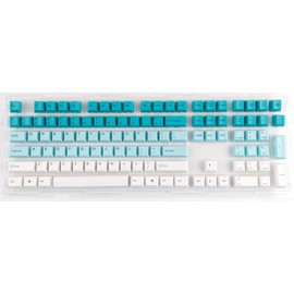 Varmilo 108-Key Dye Sub PBT Keycap Set - Teal and White