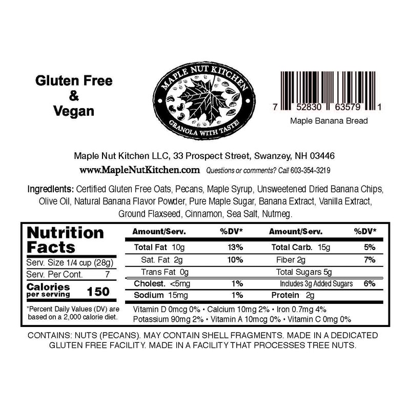 Maple Nut Kitchen Banana Bread Granola - Gluten-Free & Dairy-Free