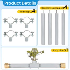 Rooftop Sprinkler – Rooftop Wildfire Protection Water Spray – Reduces Indoor Temperature-Water Spray Angle is Adjustable and The Bracket Angle is Also Adjustable, Suitable for All Kinds of Roofs