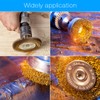 Jizzu 9 pieces wire brush drill, stainless steel brush attachment,