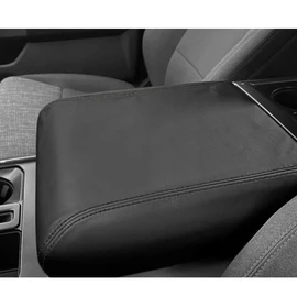 DEYTOP Center Console Cover for Ford F150 2026 2021-2025 Console Armrest Cover for Ford F150 2026 2025 Accessories Anti-Scratch Leather Armrest Protector (Black with Black Stitches, 2021-2026)