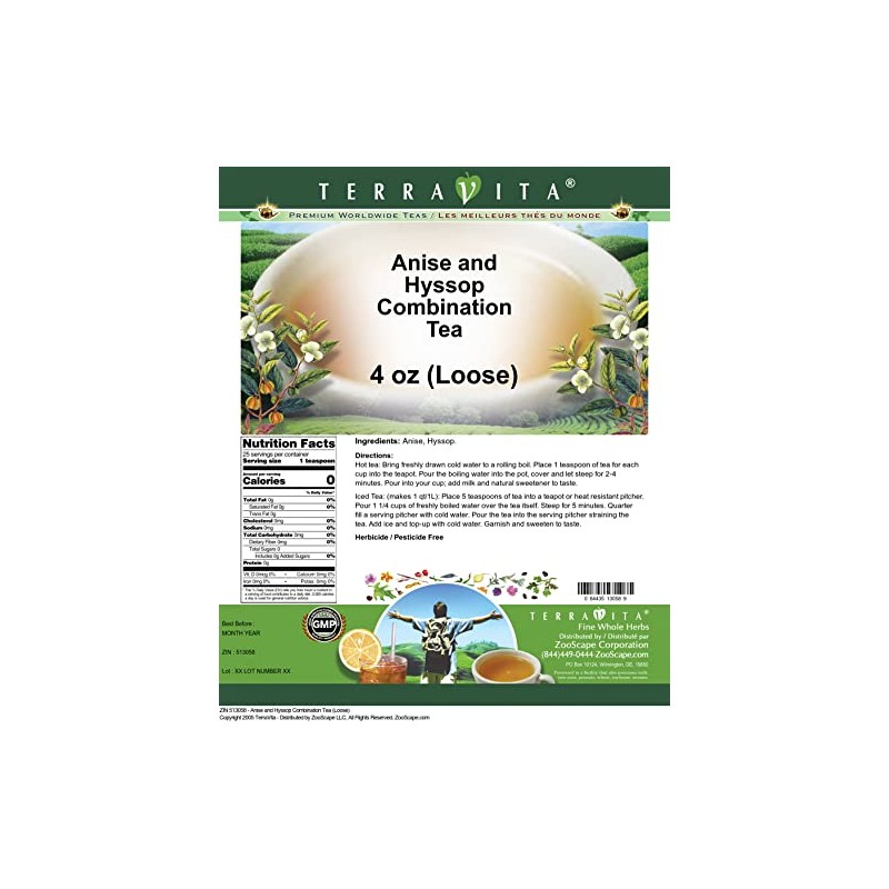 Anise and Hyssop Combination Tea (Loose) (4 oz, ZIN: 513058)