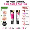 Nail Glue for Press Ons, Semi-Solid Air Dry Adhesive with