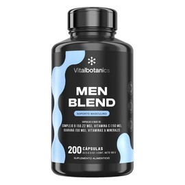 Multivitamínico Hombre Creatina, Vitamina C, D3 y Zinc VITAL BOTANICS  200 Cápsulas, Complejo B, Selenio, BCAA, Aminoácidos y Guaraná, Sin Gluten     