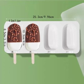 2Pcs Popsicle Molds, Silicone Ice Pop Molds
