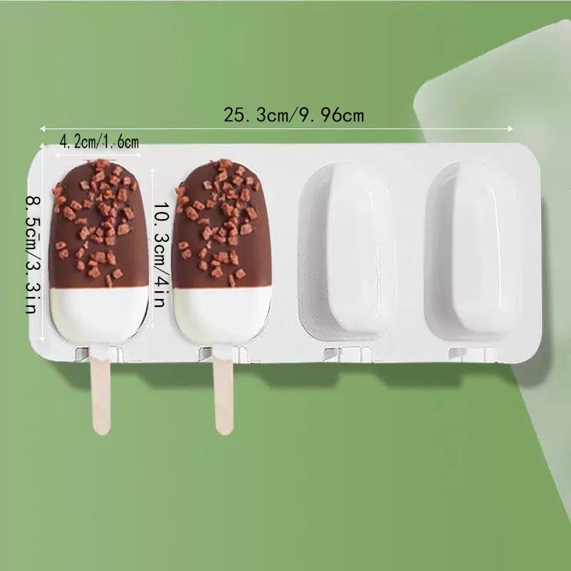 2Pcs Popsicle Molds, Silicone Ice Pop Molds