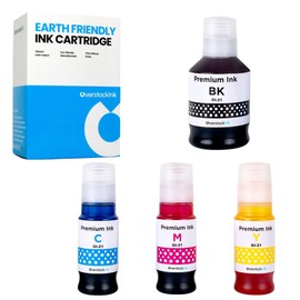 OverstockInk GI-21 Combo Pack Replacement Ink Cartridge for Canon Printers (1 Black, 1 Cyan, 1 Magenta, 1 Yellow)