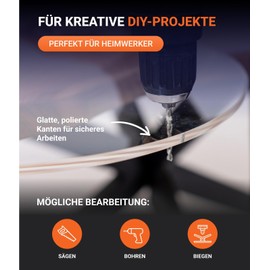 Acrylic Glass Plexiglas Cut-Outs Tested UV Protection Break-Resistant and Versatile Acrylic Glass Panels, transparent