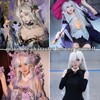 1M/40 INCH Thick Long Straight Grey Costume Wig for Women