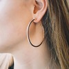 Philip Jones Rose Gold Plated 50mm Hoop Earrings Created with