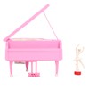 Pink Piano Music Box Small Ballerina Girl Dancing Emulational Pianoforte