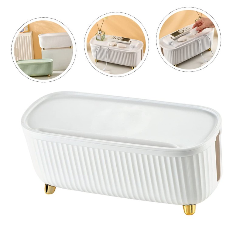 OSALADI Cable Management Box with Lid Stylish Storage for Cords