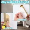 Yagoo 4 Pcs Adhesive Curtain Holdbacks，Screw-in Curtain Tie Backs Curtain