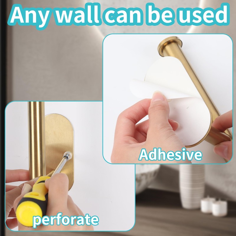 Yagoo 4 Pcs Adhesive Curtain Holdbacks，Screw-in Curtain Tie Backs Curtain
