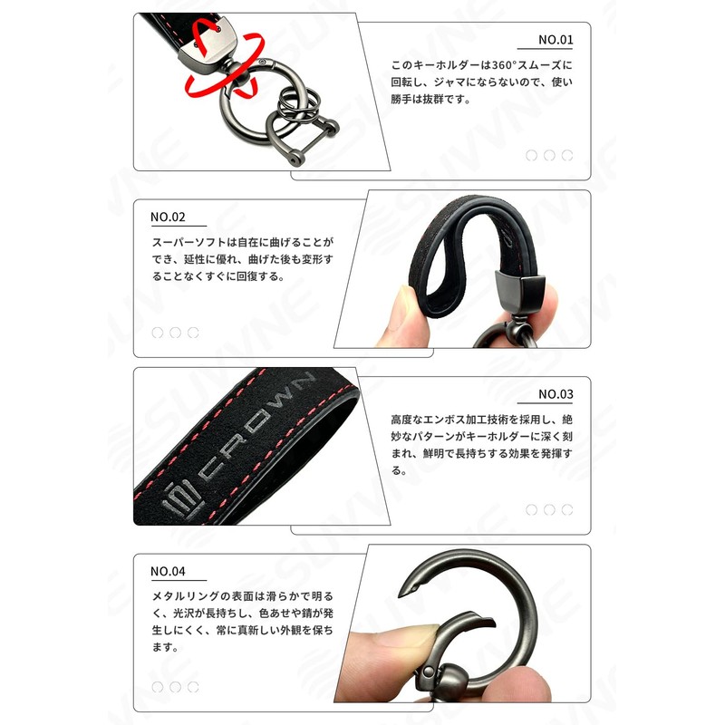 SUVVNE Toyota New Crown 35 Series Key Chain Car CROWN