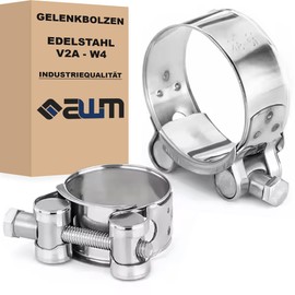 Premium V2A-W4 Stainless Steel Joint Bolt Clamp Hose Clamp Clamp Exhaust Clamps Joint Bolt Clamp (1.56-59 mm)
