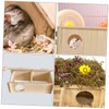 Generic Bite Resistant Wooden Hamster House with Multi Chamber Tunnel