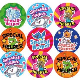 144 Special Helper 30 mm Reward Stickers for School Teachers, Parents and Nursery
