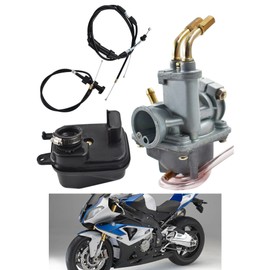 TJHSM Carburetor with Throttle Choke Cable Replacement for Y Zinger 50 PW50