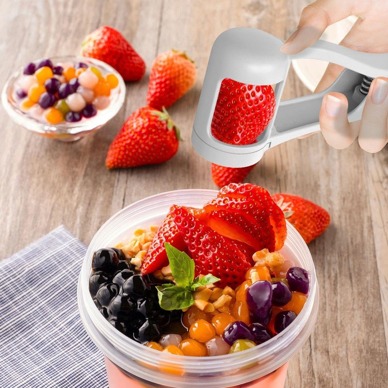 1 Piece Grape Slicer and 1 Piece Strawberry Slicer, Fruit