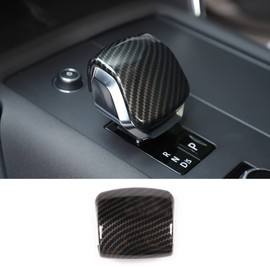 ABS Carbon Fiber Car Gear Knob Cover Sticker Head Trim Compatible with L@a@nd R@over R@ange R@over Sport/Vogue, VELAR/Discovery 5 Gear Lever Head, Protective Cover Accessories (Carbon Fibre Grain)
