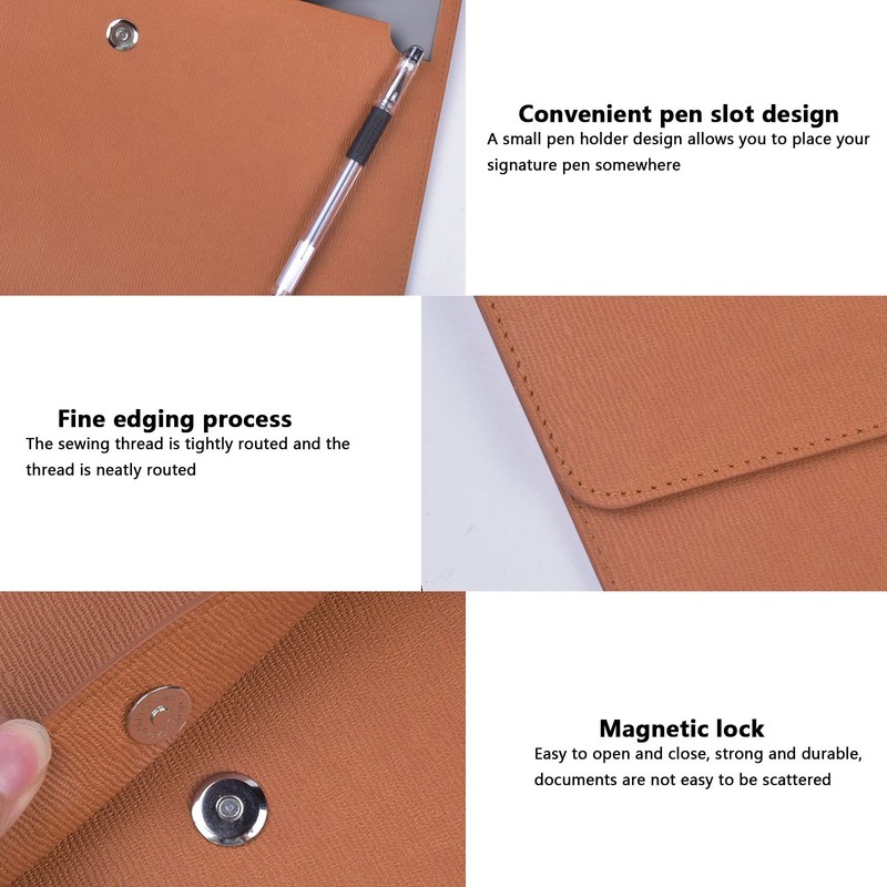 Document Bag A4 Business Conference Folder Leather File Folder Briefcase