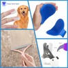 9 Pcs Dog and Cat Grooming Kit, Self-Cleaning Depilatory Comb,