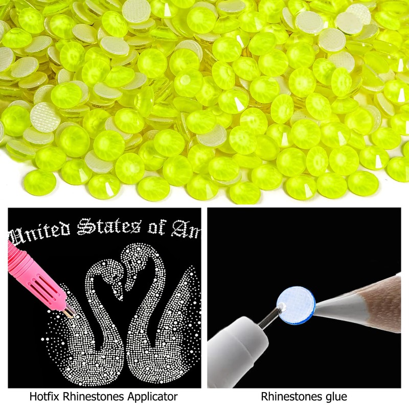 Blinginbox Hotfix Rhinestones for Clothes,1440pcs Hot Fix Rhinestones Crystal Gems